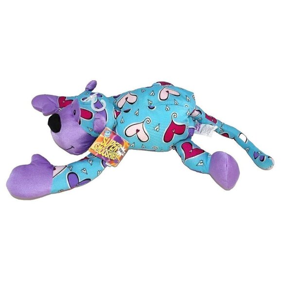 Blue & purple plush pellet stuffed monkey Super Smooshie NOVELTY INC, NEW - Picture 1 of 3